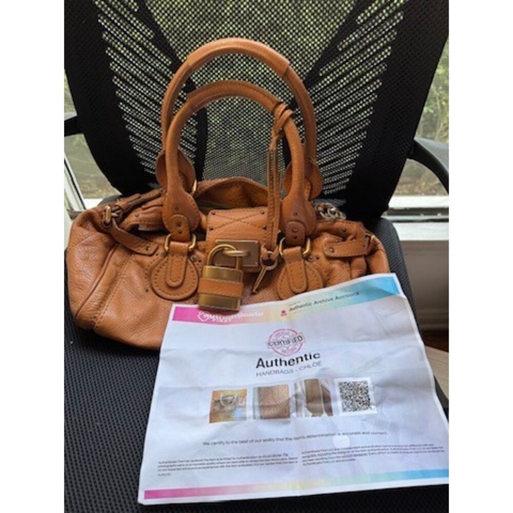Chloé Paddington Leather Satchel Bag Tan/Brown - Picture 2 of 16